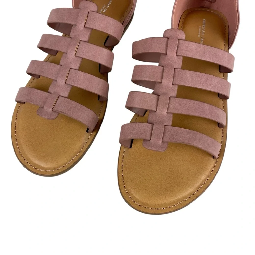 American Eagle AE Gladiator Sandals Women’s Size 8 Pink Maeve Flats - Picture 6 of 12
